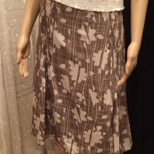I.E., Floral 100% Silk Skirt, Size 12, new